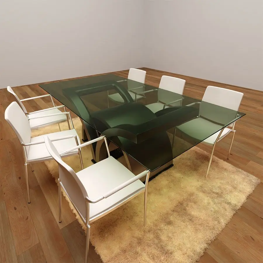 Glazen tafelblad gekleurd glas - Groen 6mm