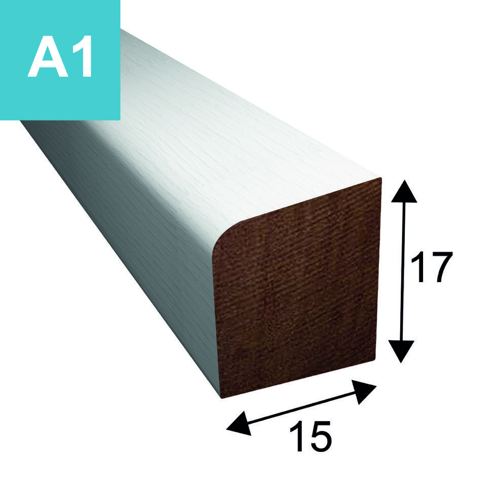 Glaslat model A1 - 17 x 15 mm