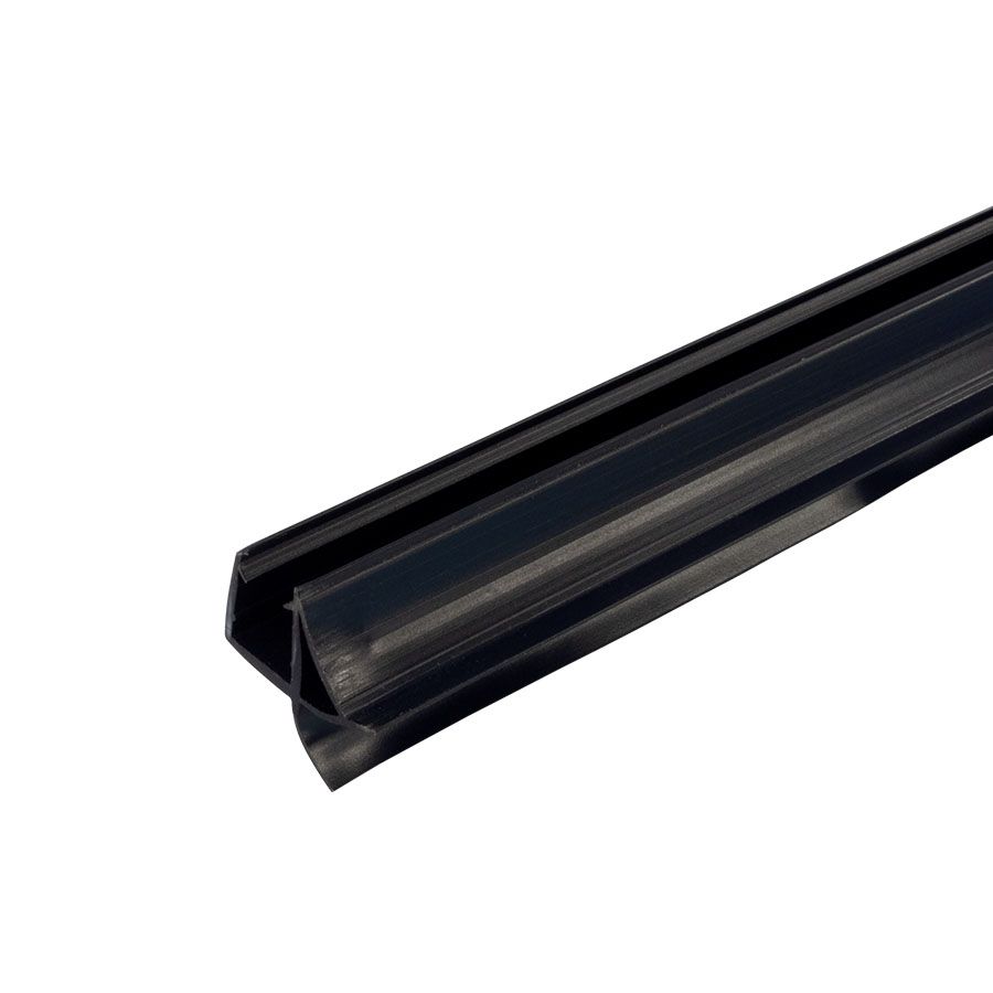 Zwarte douchedeur op maat met helder glas Zwarte douchedeur op maat met helder glas