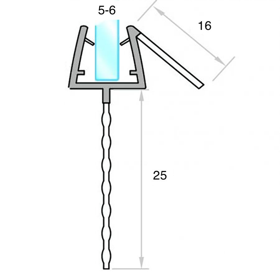 Douchestrip-lekdorpel-variabele-middenlip-technische-tekening