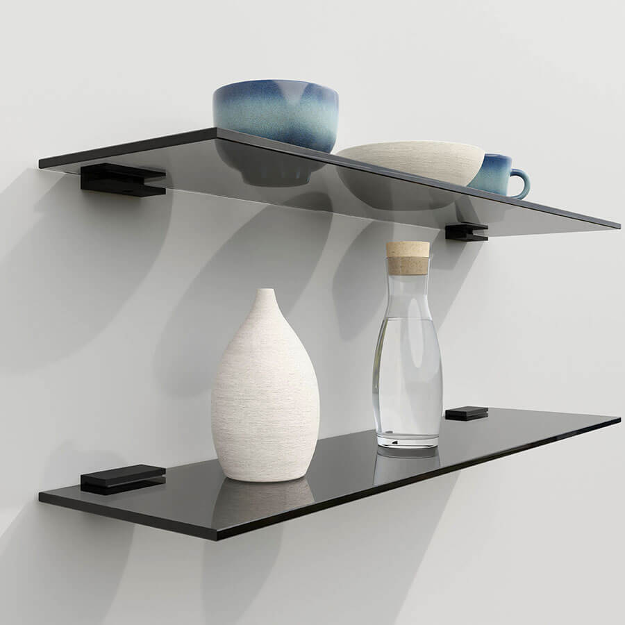 Glazen legplank rook glas Glazen legplank rook glas