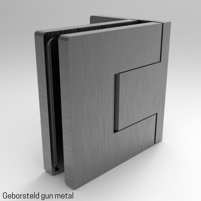 Douchedeur-Scharnier-gun-metal-geborsteld