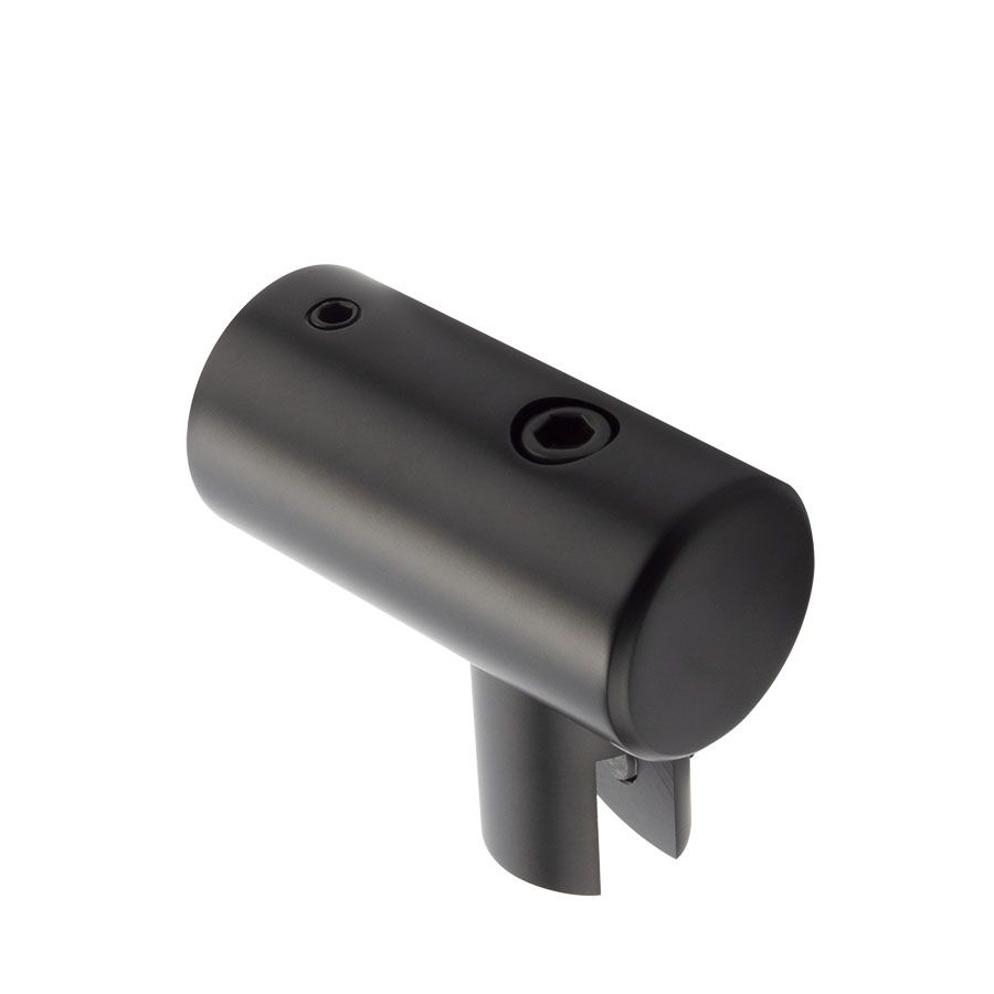 Zwarte glasbevestiging draaibaar 