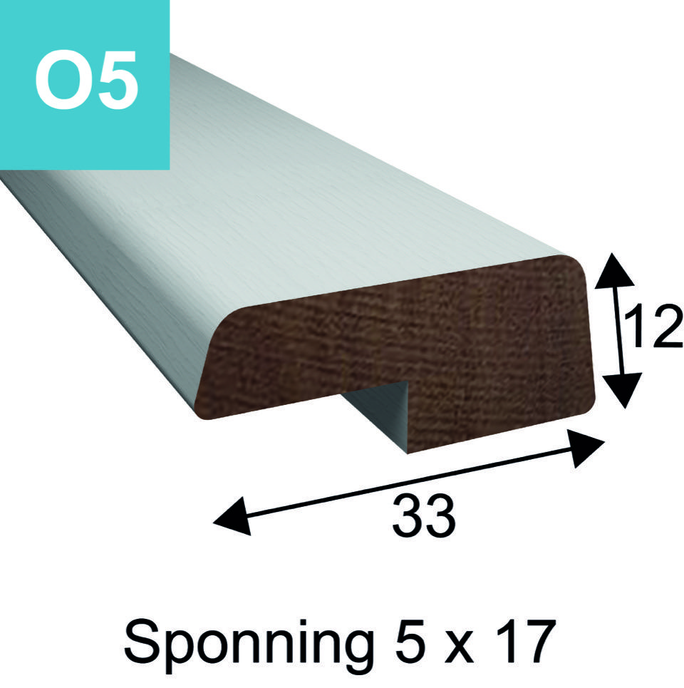 Opdeklat model O5 - 12 x 33 mm  