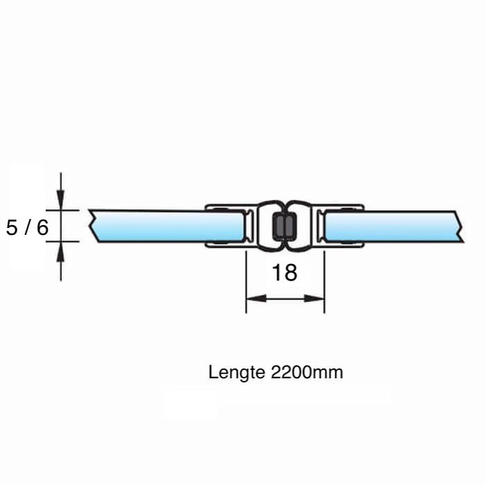 Magneetstrip in lijn dubbelwerkend