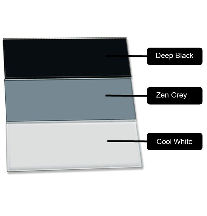 Gekleurd glas (Lacobel-T) Gekleurd glas (Lacobel-T)