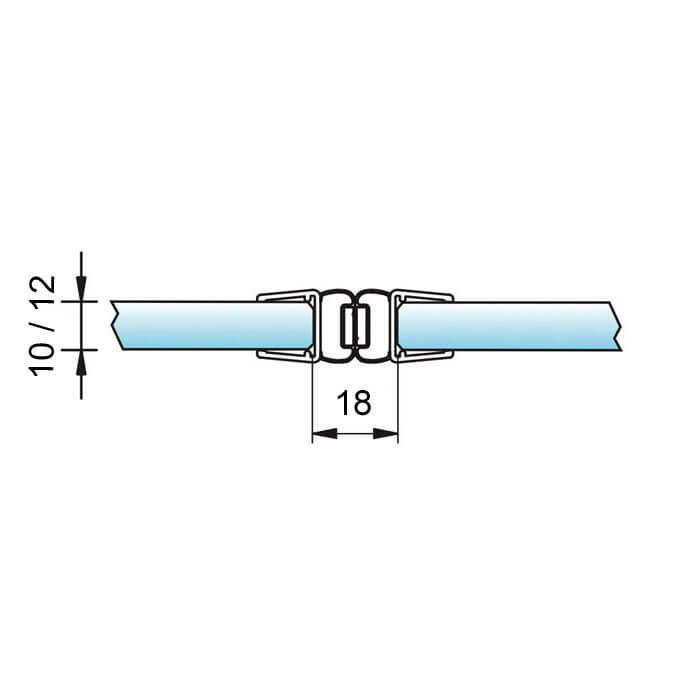 Magneetstrip in lijn dubbelwerkend