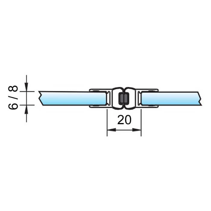 Magneetstrip in lijn dubbelwerkend