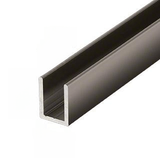 U-profiel geborsteld gun metal