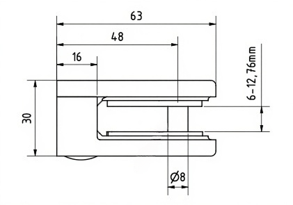 Glasklem-DV2500-technische-tekening Glasklem-DV2500-technische-tekening