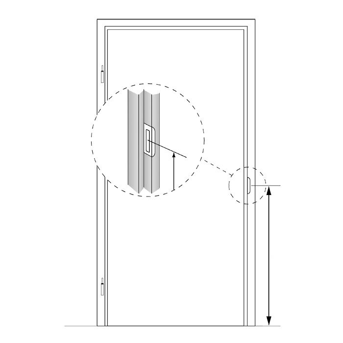 Zwarte stompe deur XL van helder glas