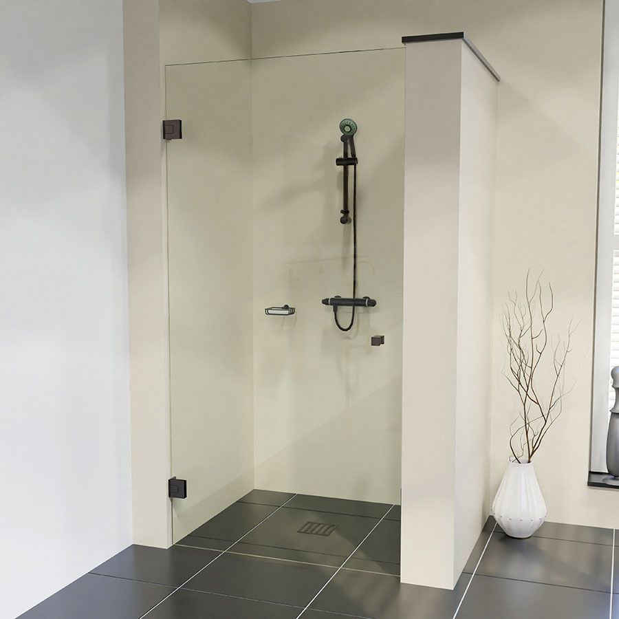 Douchedeur op maat gun metal
