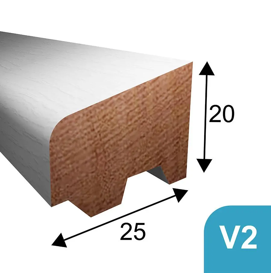 Ventilatielat model V2 - 20 x 25 mm
