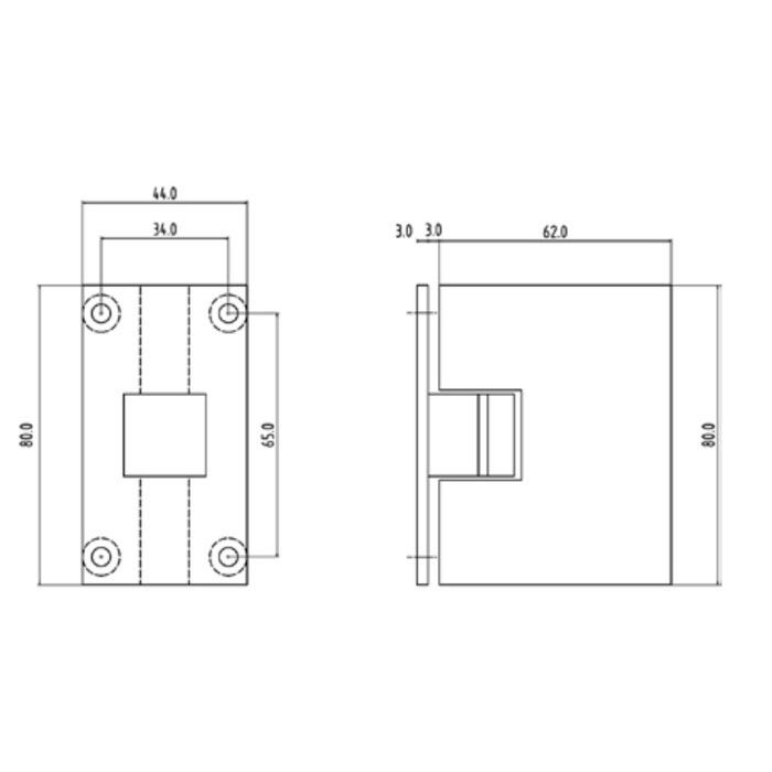 Douchescharnier Zwart 373027 Douchescharnier Zwart 373027