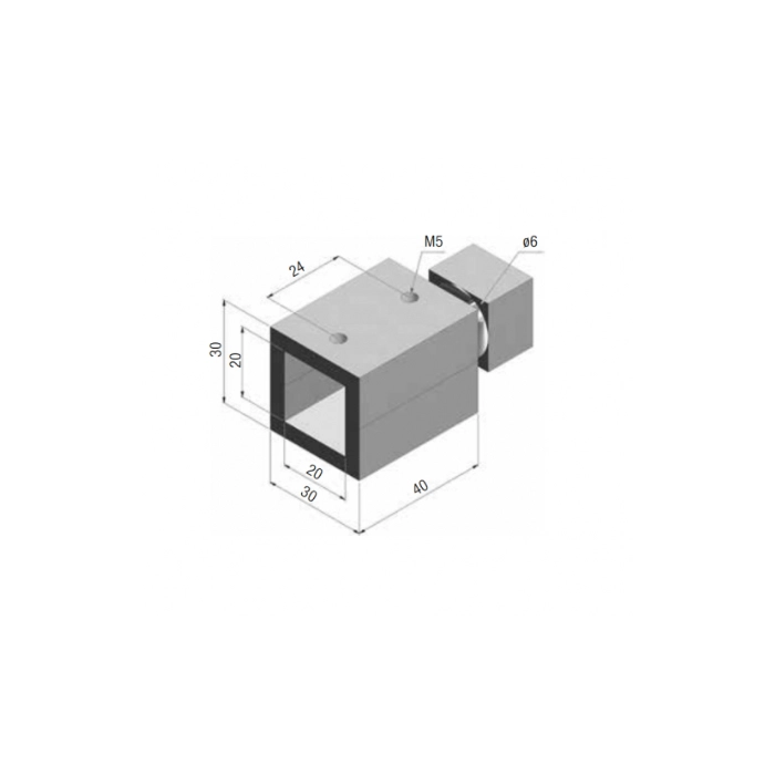 Wand-plafondaansluiting voor stabilisatiestang - type B