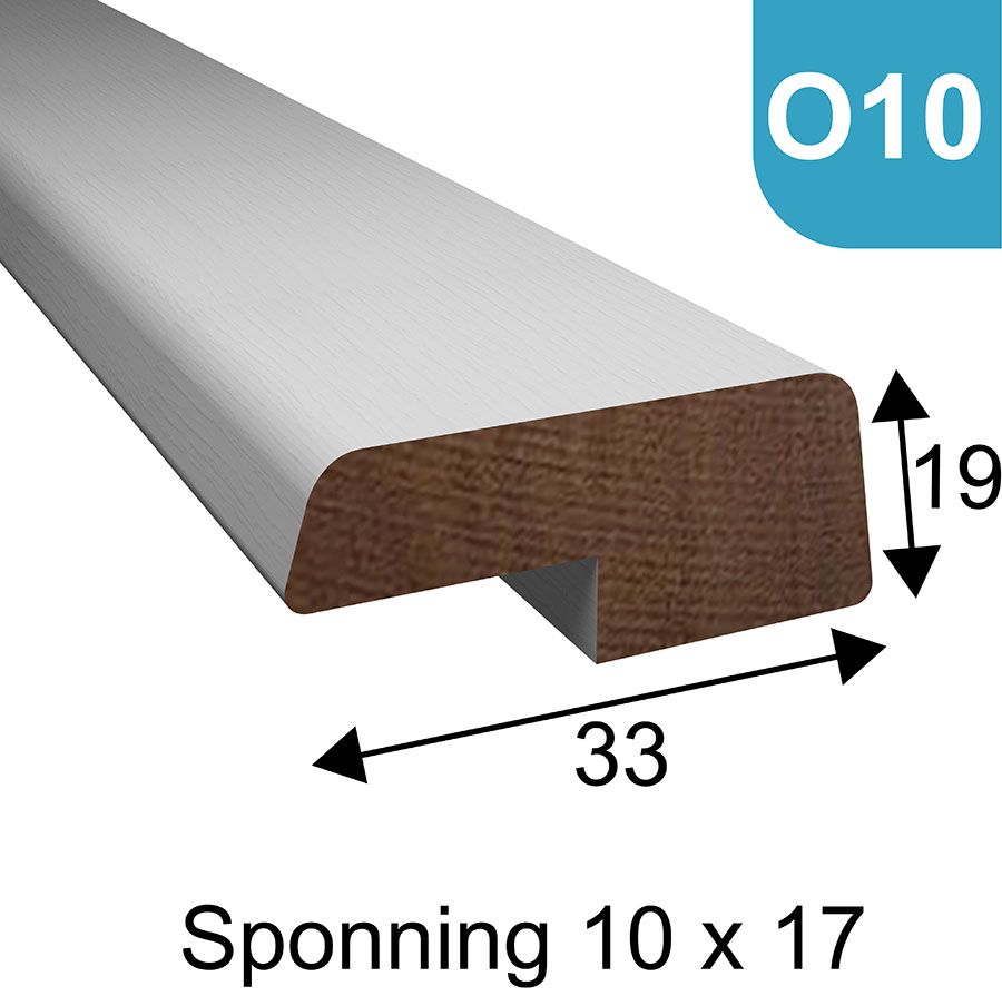 Opdeklat model O10 - 19 x 33 mm