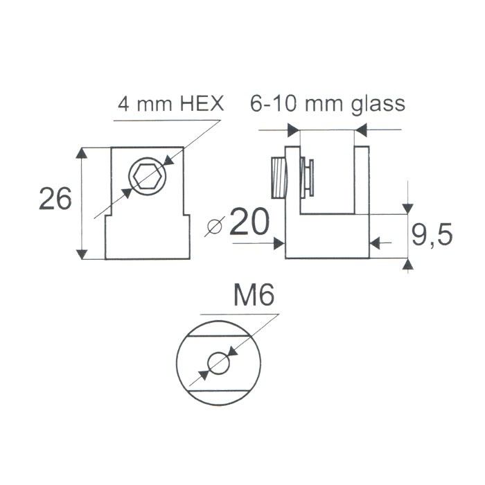 Glasplaatdrager GPD30 Glasplaatdrager GPD30