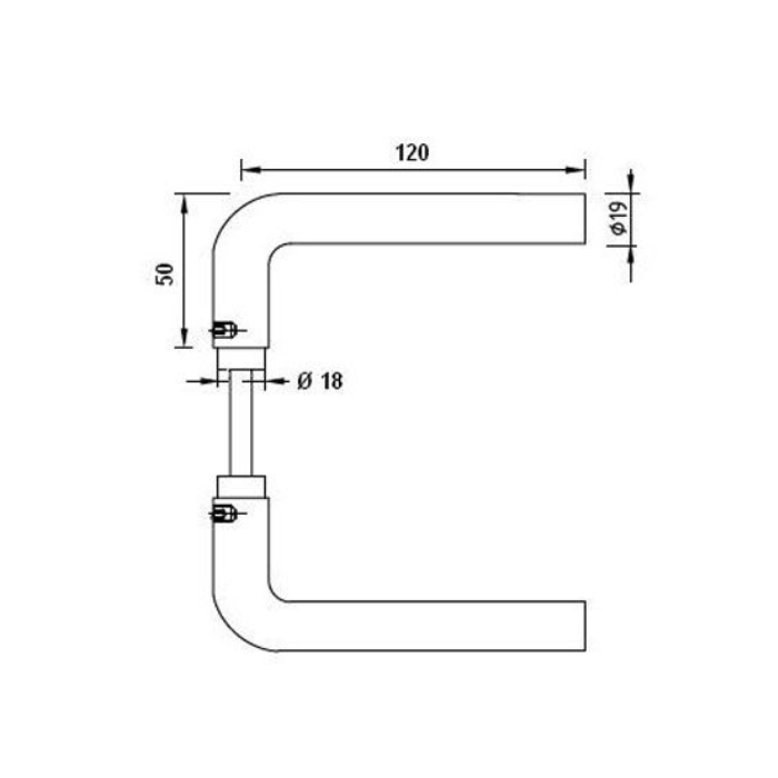 Technische-tekening-deurkruk-gebogen-vorm