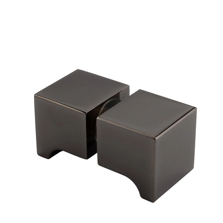 Gun Metal deurknop vierkant