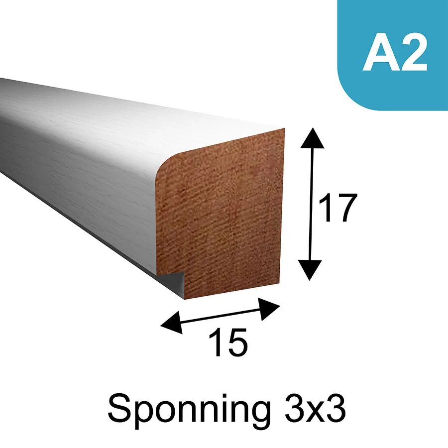 Glaslat model A2 - 17 x 15 mm Glaslat model A2 - 17 x 15 mm