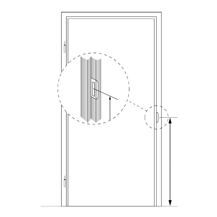 Stompe deur van master-carre glas