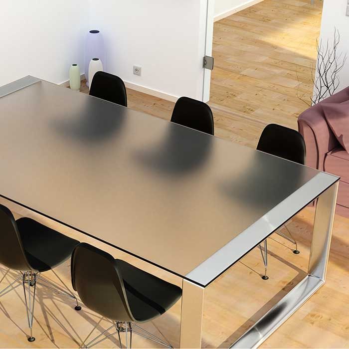 Glazen tafelblad mat glas Glazen tafelblad mat glas