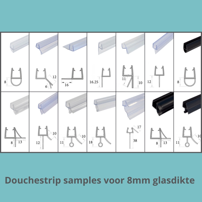 Douchestrips onderkant douchedeur