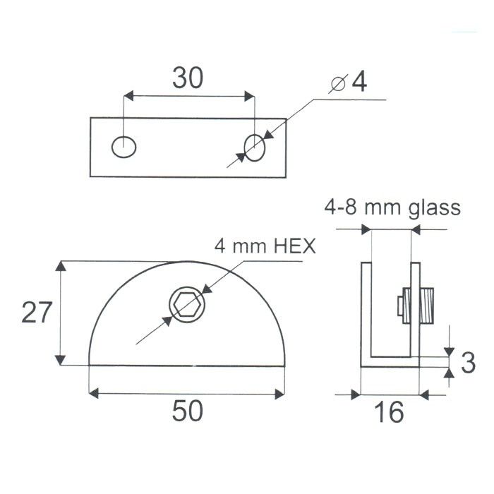 Glasplaatdrager GPD15 Glasplaatdrager GPD15