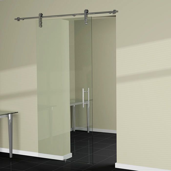 Schuifdeur "Open rail" met helder glas
