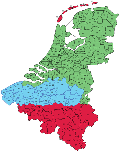 Kaart van Nederland