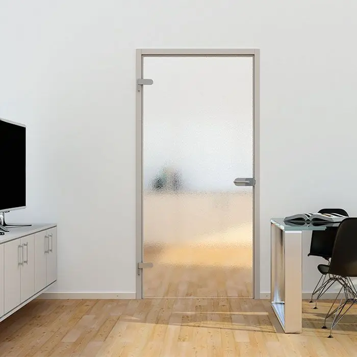 Opdekdeur met 2 scharnieren crepi glas
